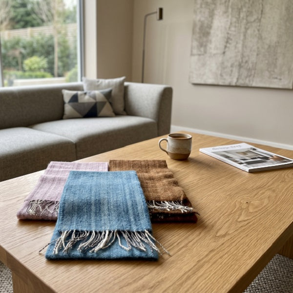 Frenni Wool Scarves in Aqua Blue