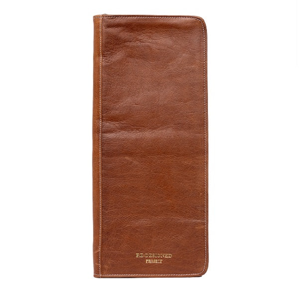 Redesign Project 113 needle case, handcrafted in premium leather. For 35 cm jumper needles - Walnut