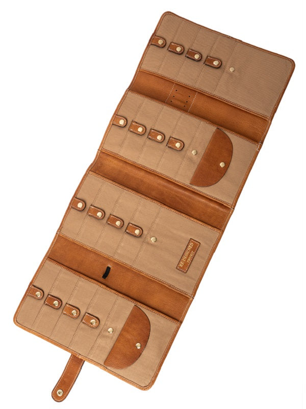 Redesigned project 82 needle case in premium leather - open view