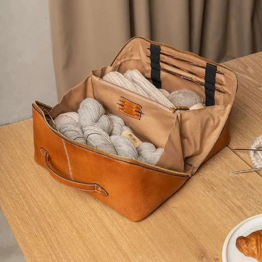 Redesigned Project leather knitting bags and cases - Redesigned Project 10 bag