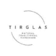 TIRGLAS logo with text 'Natural Traditional Handmade' on a white background