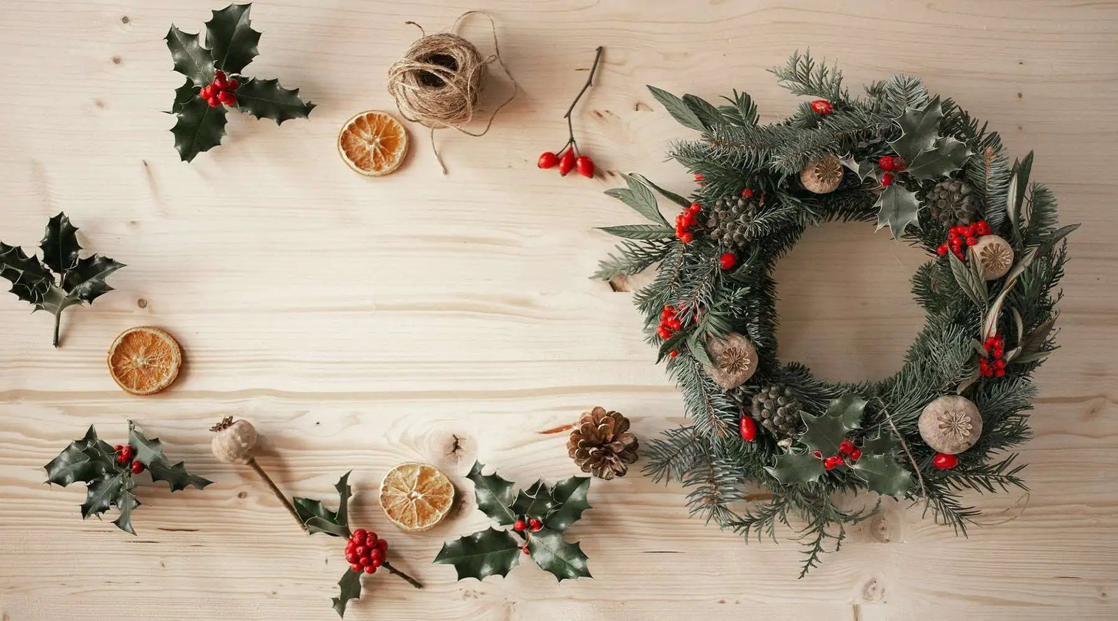 Christmas wreath making workshops in Cardiff Bay