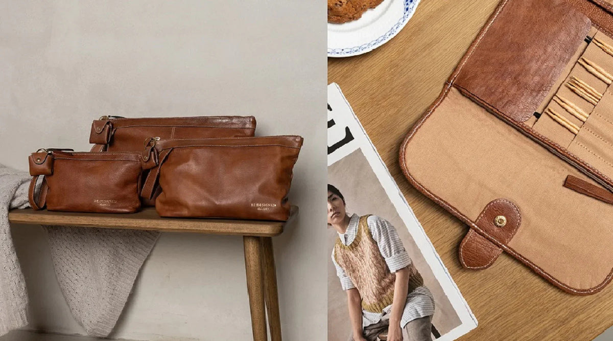 ReDesigned Project Bags. Handmade with premium leather. The ultimate organiser for your knitting and crochet essentials.