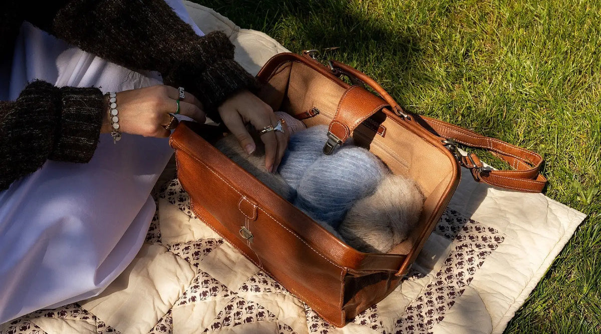 Redesigned Project Knitting Bags and Cases - Handmade with premium leather