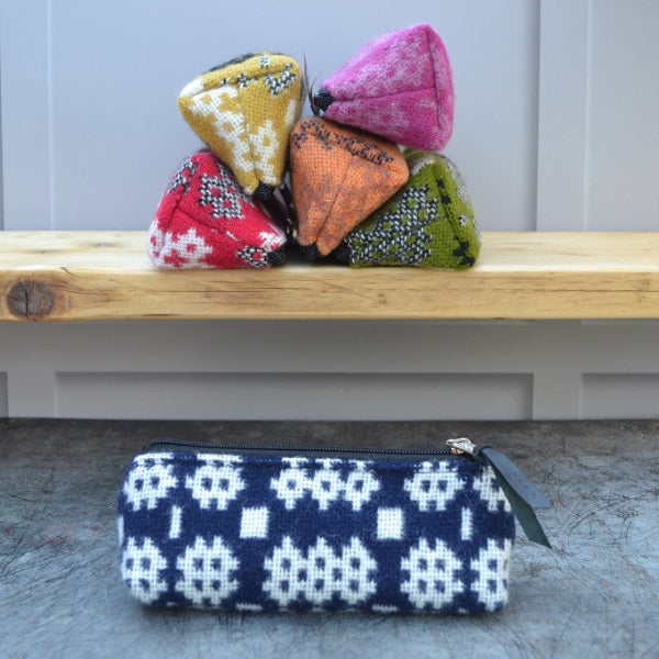 Welsh tapestry pencil cases Navy