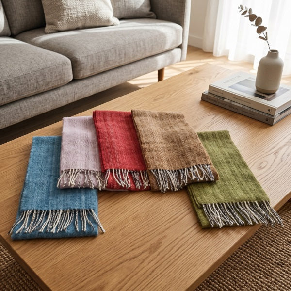Frenni wool scarves group of five colours
