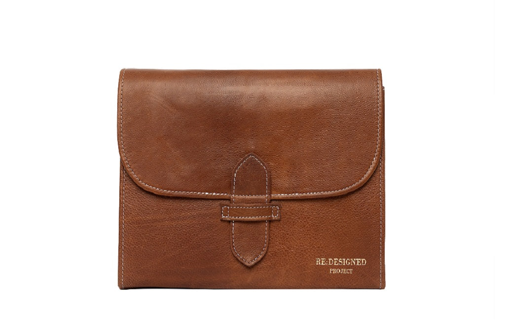 ReDesigned Project 18 - Leather Organiser for Knitting Needles Walnut