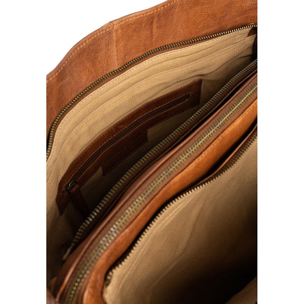 ReDesigned Evia Bag. Indulge in the timeless elegance of the Evia Urban Bag, featuring a deluxe padded laptop compartment. Handcrafted in premium leather 3