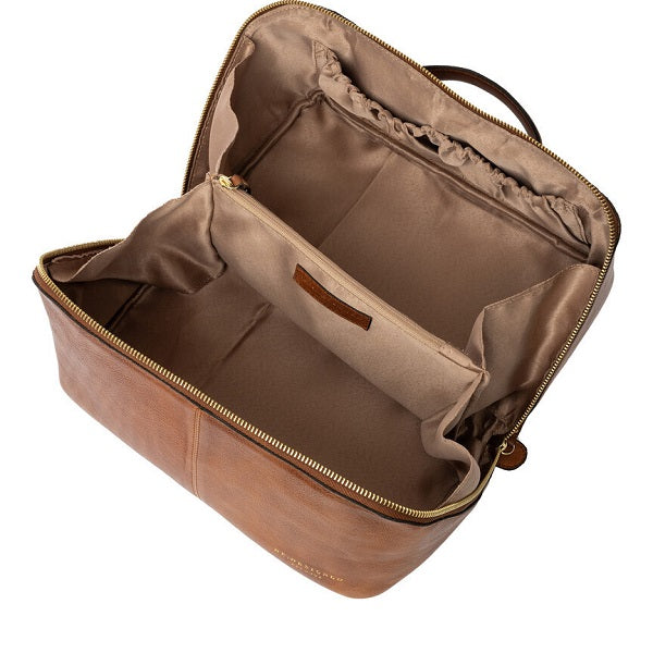 ReDesigned Halima Leather Toilet Bag.  Inside view