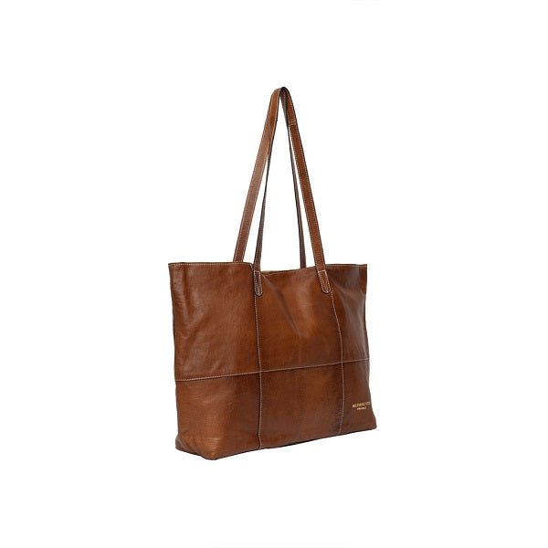 ReDesigned PROJECT 19, a comfy knitting companion - Soft Leather Shopper Bag - Walnut 
