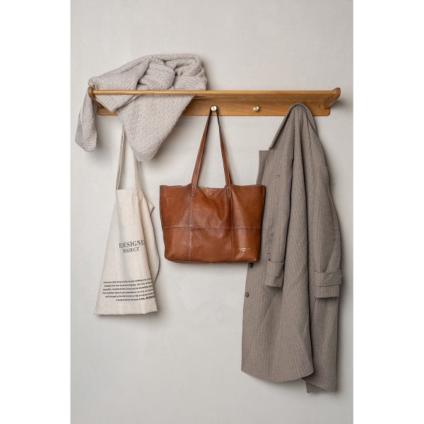 ReDesigned PROJECT 19, a comfy knitting companion - Soft Leather Shopper Bag - Walnut