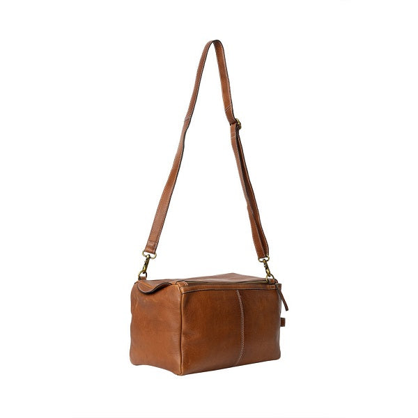 ReDesigned Project 44 leather bag with strap - Walnut