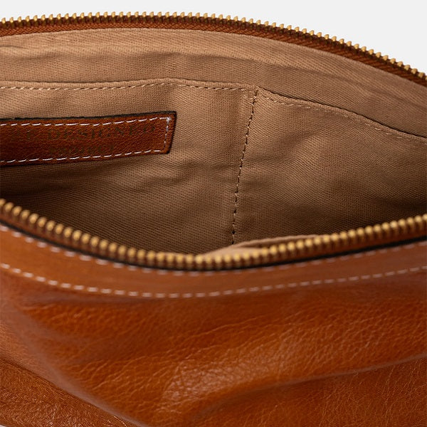 ReDesigned Project 4 Clutch open view - Burned Tan