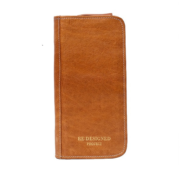 Redesigned project 102 premium leather  needle case - burned tan