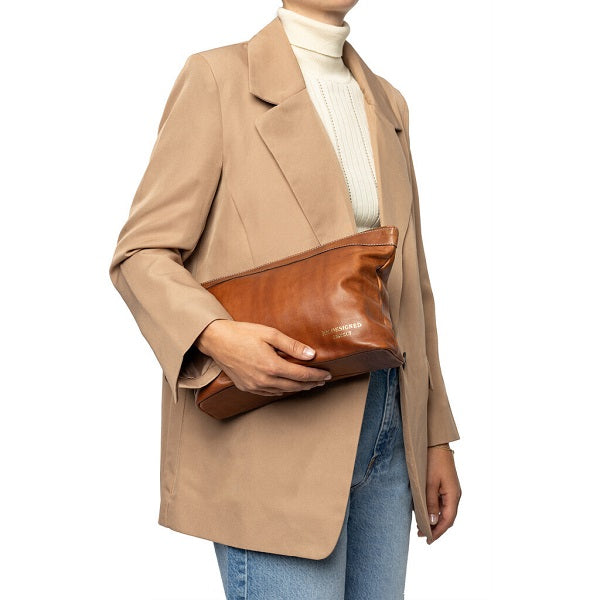 ReDesigned Project 3 - Premium Leather clutch for knitters and crocheters on the go 