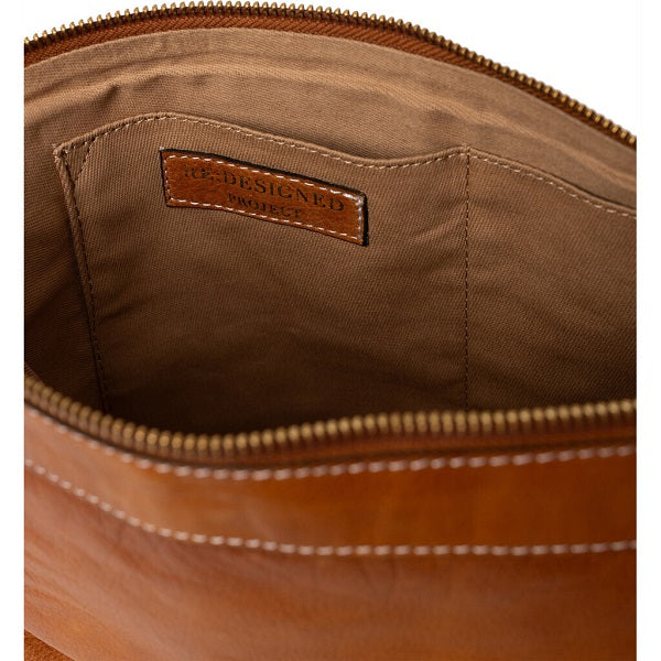 ReDesigned Project 3 - Premium Leather clutch for knitters and crocheters on the go - inside view