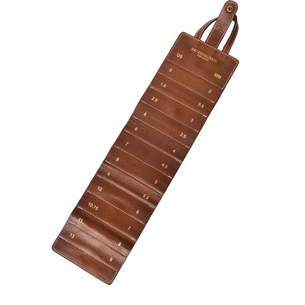 Redesigned Project 66 Needle Case fully opened. Walnut