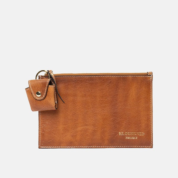 ReDesigned Project 5 Clutch - 100% leather - Burned Tan  