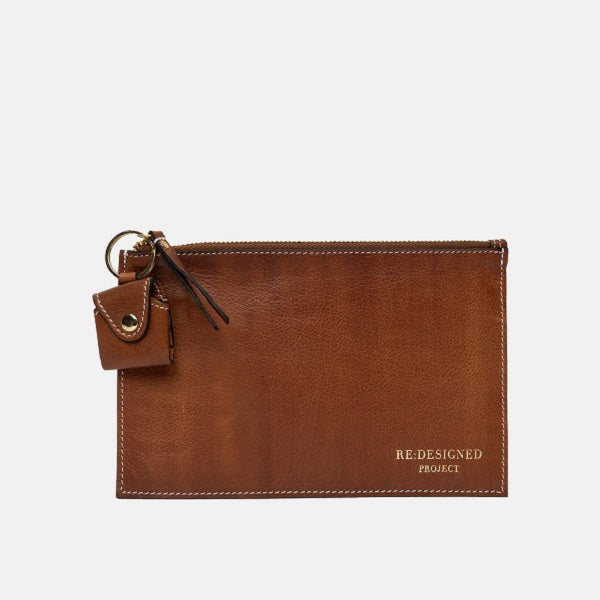 ReDesigned Project 5 Clutch - 100% leather - Walnut  