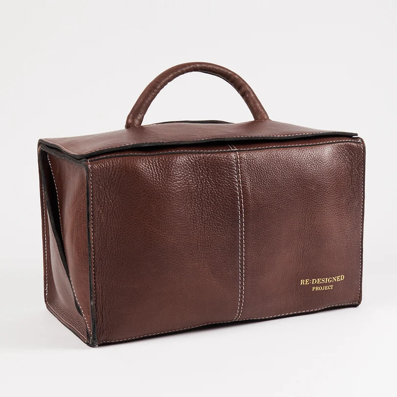 ReDesigned Project 114 - Leather Knitting Project Bag