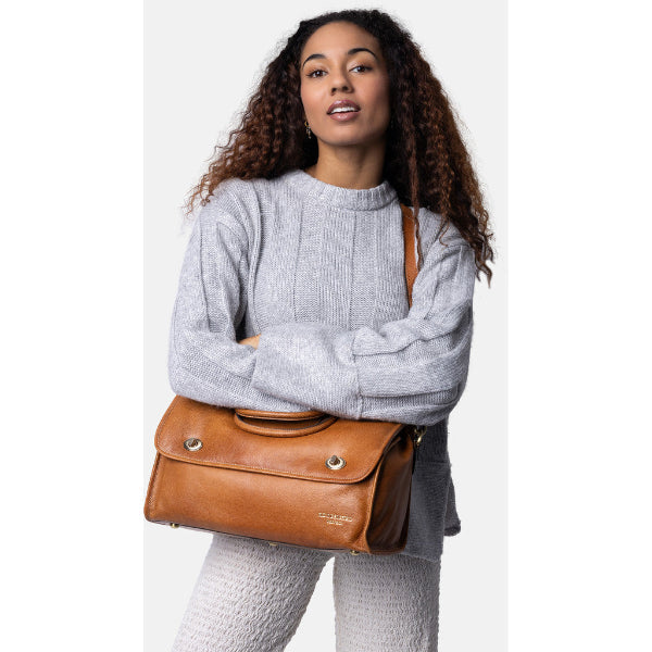 Redesigned Project 73 leather Project Bag. Burned Tan 