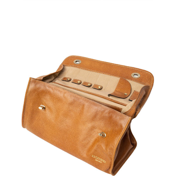 Redesigned Project 73 Project Bag inside view. Burned Tan.