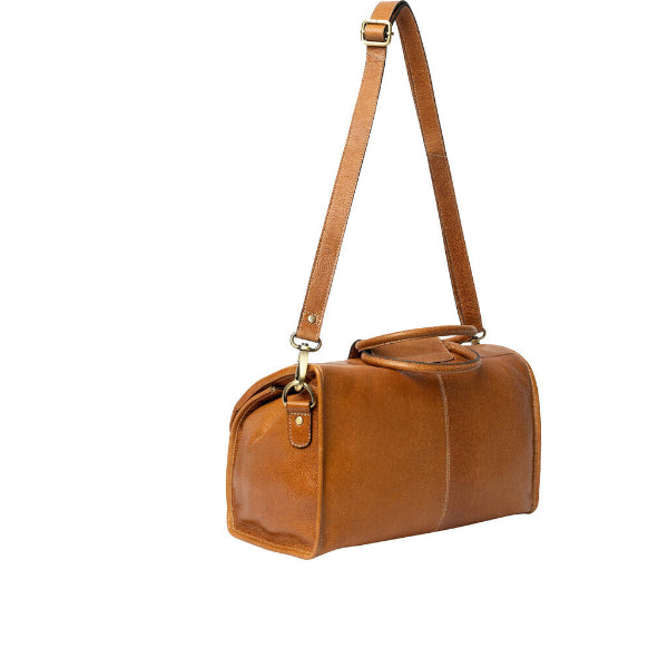 Redesigned Project 73 Project Bag with strap. Burned Tan