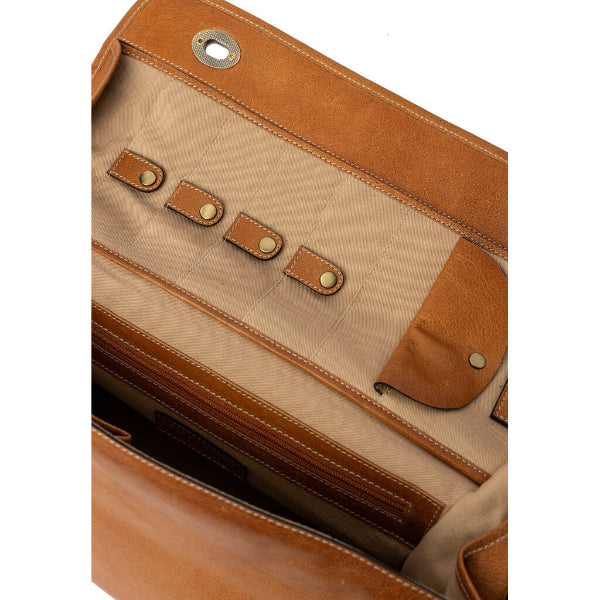 Redesigned Project 73 Project Bag  inside view. Burned Tan