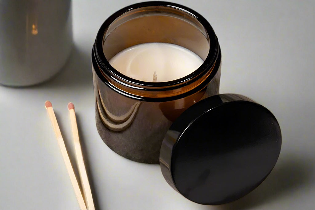 Soy wax candle in an apothecary style brown jar. Why choose soy wax?