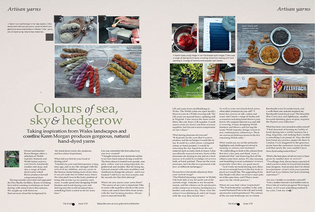 Karen Morgan talks to the Knitter Magazine about her 20 journey with natural dyes