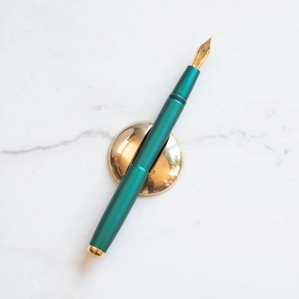 Toms Studio - Solid Brass Pen Rest with fountain pen