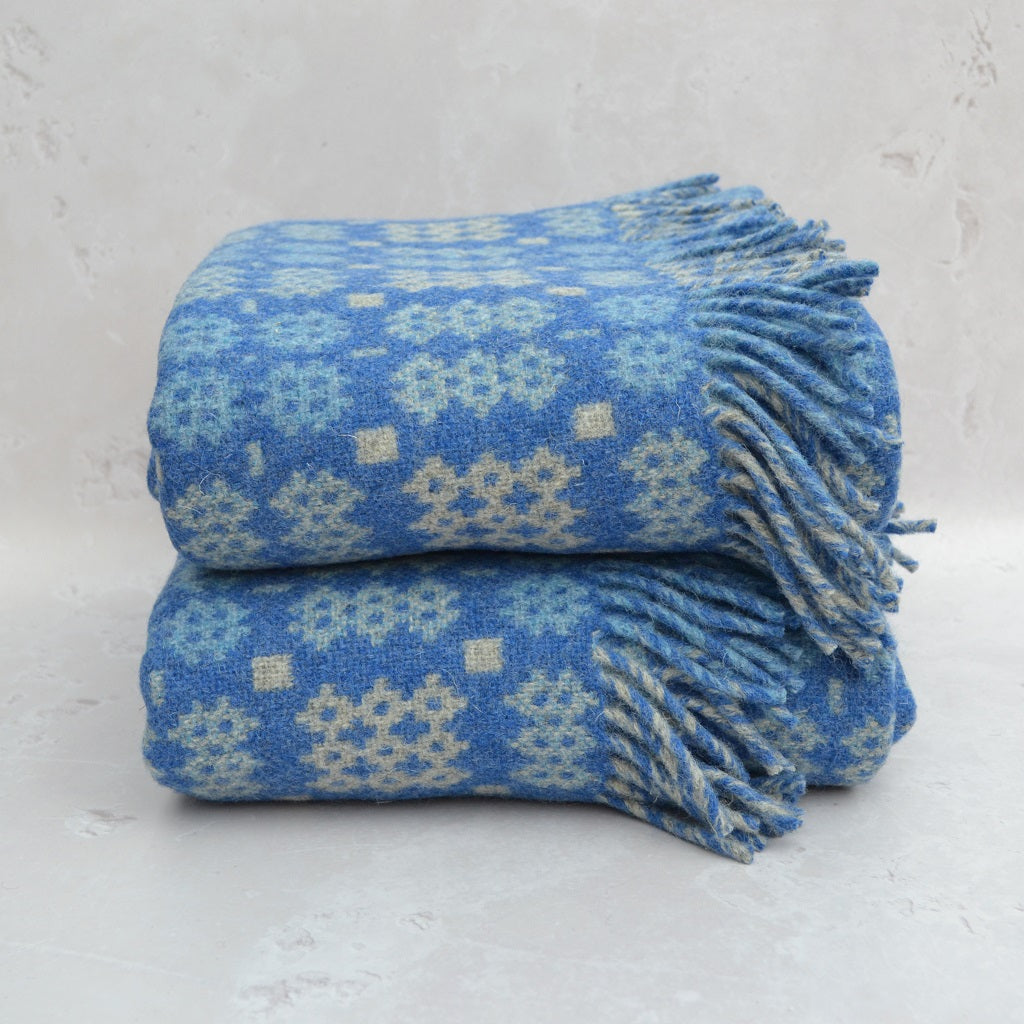 TirGlas Welsh Blanket, St David's.  100% Pure New British Wool: Experience softness, warmth, and natural breathability.
