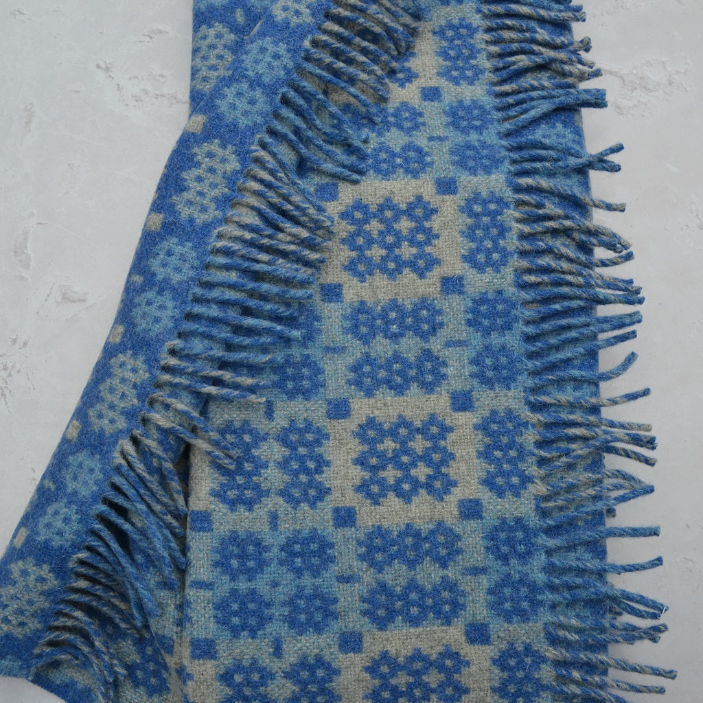 TirGlas Welsh Blanket, St David's.  100% Pure New British Wool: Experience softness, warmth, and natural breathability.