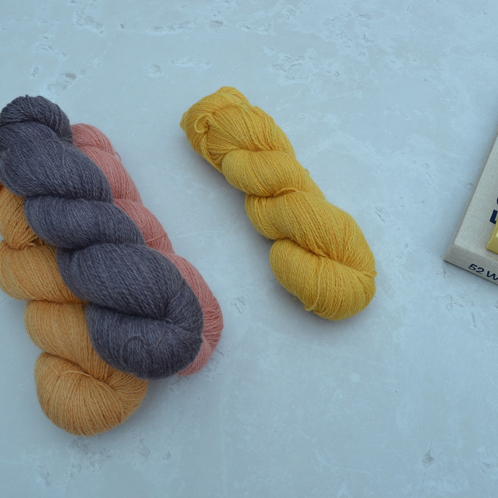 Hand Dyed Yarn - Welsh Wool Kid Mohair