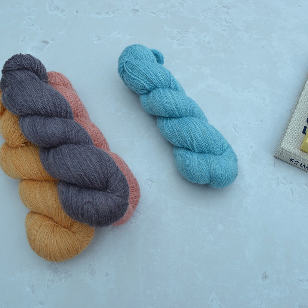 Hand Dyed Yarn - Welsh Wool Kid Mohair