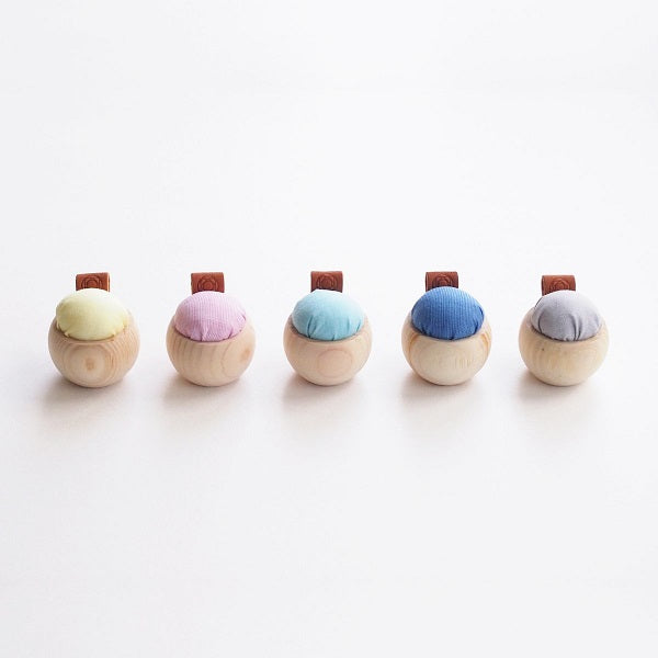 Cohana - Hinoki Cypress Pin Cushions - The base is a uniquely plump, round shape, and is made from fragrant hinoki cypress. The material is in a &quot;Banshu weave&quot;. They are distinguished by their natural texture, abundance of colour and wonderful feel. 